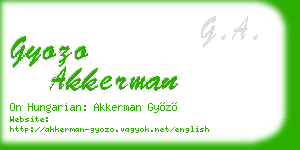 gyozo akkerman business card