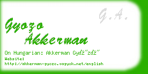 gyozo akkerman business card